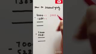 Easy way to subtract number with zeros| watch full video- link in description| please subscribe