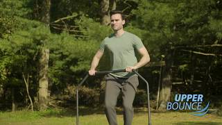UpperBounce® Mini Trampoline with Handrail for Fitness
