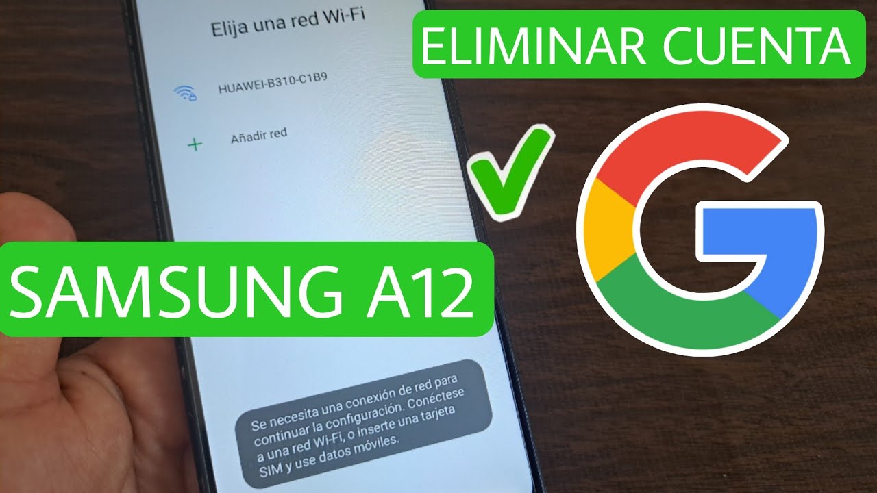 Eliminar cuenta de Google Samsung Galaxy A12 | Android 11 12 - YouTube