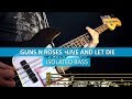 [isolated bass ] Guns n' Roses - Live and let die / bass cover / playalong with TAB