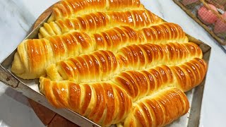 خبز لفه الصوف خبز طرى وهش وخفيف وبأى حشوه ومكوناته سهله جدا