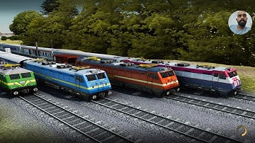 All Realistic Trains Run At Bumpy Curves Railroad Tracks || Higher Graphics Railroad Crossing 