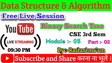 Binary Search Tree | AVL Tree | Left Rotation | Right Rotation | DSA | 3rd SEM | AKU |
