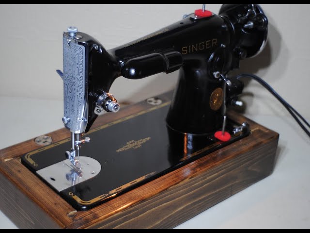 Restored Vintage Singer 201-2 Sewing Machine w/ Potted Motor - YouTube