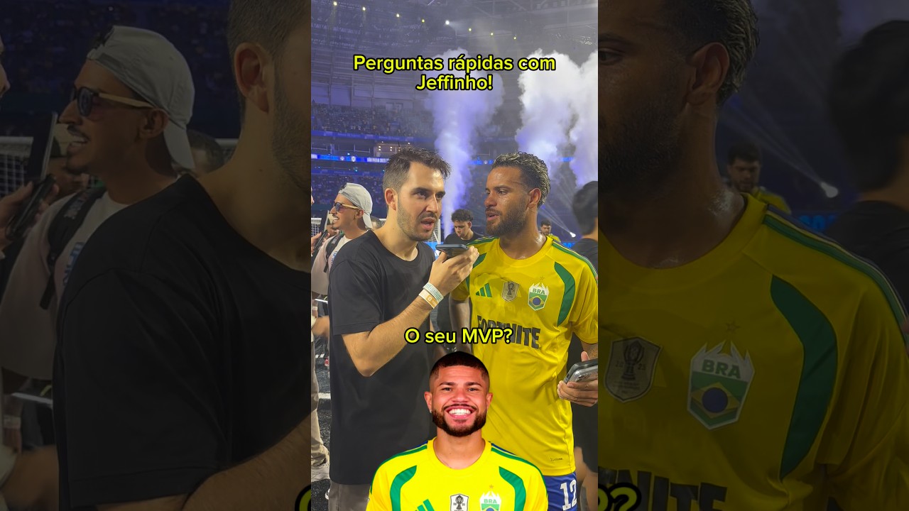 Jeffinho: perguntas r&aacute;pidas! #futebol #selecaobrasileira #copadomundo #kingsleague #furia