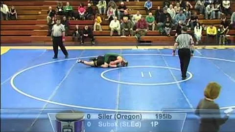 195lb Match - Reed Siler (Oregon Clay) vs James Su...