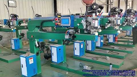 Computer servo control carton box Arm stitcher machine, box stitching machine