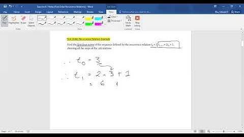 First Order Recurrence Relation Video Explanation