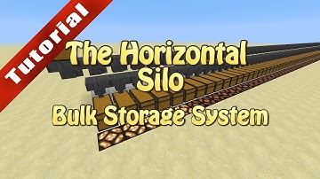 Minecraft Tutorial: The Horizontal Silo (Bulk Storage System)