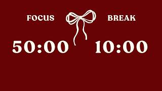 [Day 32] 50/10 Pomodoro Timer – 4 Hours Study | No Music | Deep Focus | Study with me