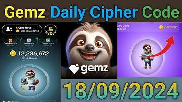 18 Sept 2024 Gemz Daily Cipher Code | Today Gemz Cipher Code , Gemz Daily Cipher Morse Code