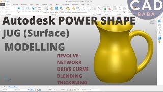 PowerShape Tutorial | jug 3D modelling || Surface
