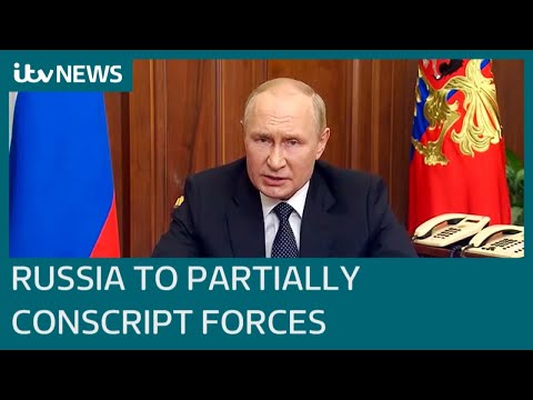 Putin announces partial conscription and accuses west of 'nuclear blackmail' in address | itv news