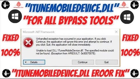 Fix iTunesmobiledevice.dll Error for iCloud Bypass Tools | 100% Working Method