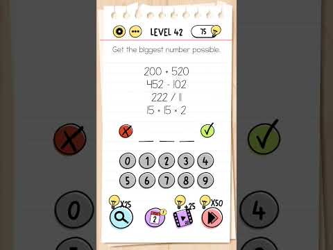 Level 42 / Brain test /Get the biggest number possible.