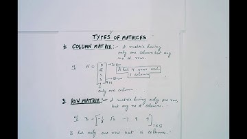 Types of Matrices | Class 12th Maths | CBSE NCERT |Chapter 3,Matrices