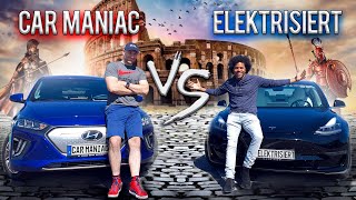 Hyundai Ioniq vs. Tesla Model 3 - Car Maniac vs. Elektrisiert
