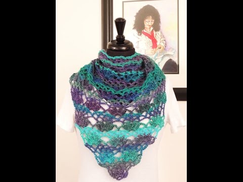 Crochet Pañuelo Calado 27 en V -