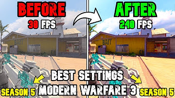 Best PC Settings for COD Modern Warfare 3 SEASON 5! (Optimize FPS & Visibility)