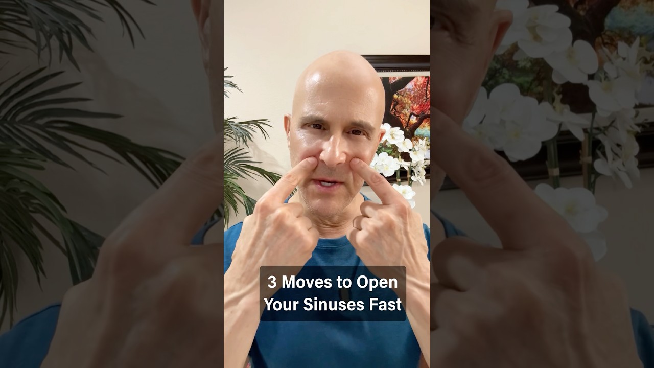 3 Moves to Open Your Sinuses Fast! #drmandell #sinus #congestion