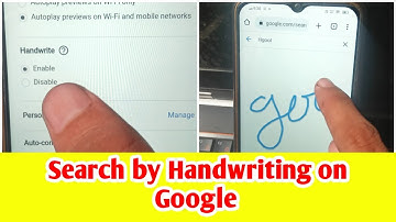 Google feature search by Hand write Enable/Disable