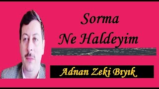 Sorma Ne Haldeyim -Adnan Zeki Bıyık