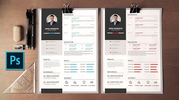 Professional CV Design In Adobe Photoshop Cc - New Tutorial 2018