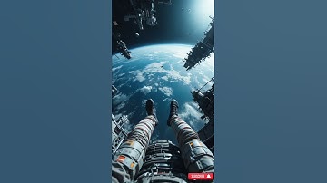 POV: You’re Falling From a Space Station 🌍🚀  #pov #aivideo  #aishorts #klingai