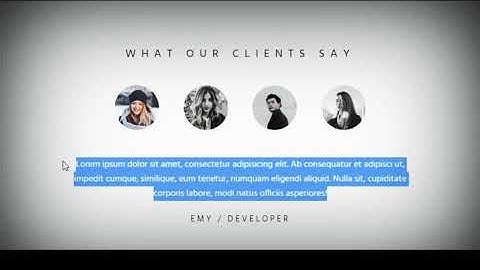 Amazing testimonial section using HTML CSS & JQuery