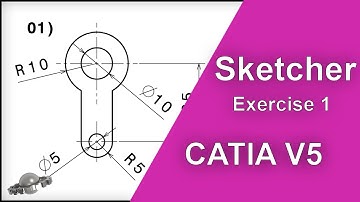 CATIA V5 Tutorial by Masoud Pourghavam--Sketcher Exercise 1--SOLID PLANET