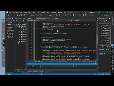 C# Programming Exercise Solution 23: Populate & update of database part 2 using class
