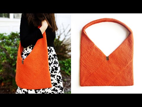 【Ameri vintage】MEDI DOT KNITTING BAG How to Knit a Tote Bag: SIZE LARGE! (Knitting Machine Pattern