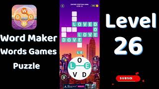 Word Maker Level 26  Answers | Words Games Puzzle | Go Answer screenshot 4