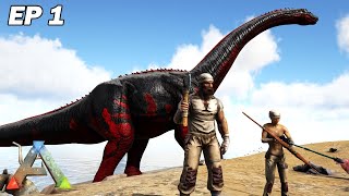 Survivre en construisant sur un Brontosaure ! Ark Survival Evolved Ep1