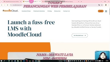 TUGAS 2 Perancangan Web Pembelajaran “Tutorial Membuat website LMS Moodle menggunakan ‎akun gratis d
