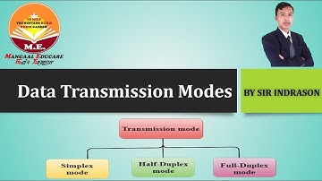 DATA TRANSMISSION MODES | COMPUTER NETWORKS | BY SIR INDRASON