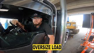 A day in the life of a heavy haul trucker | moving oversize load in downtown Houston