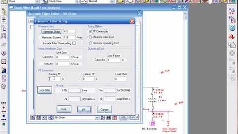 Harmonic Filters & Sizing Analysis with ETAP software