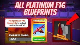 FINDING ALL PLATINUM RED F16 BLUEPRINTS IN MILITARY TYCOON (FACE CAM)