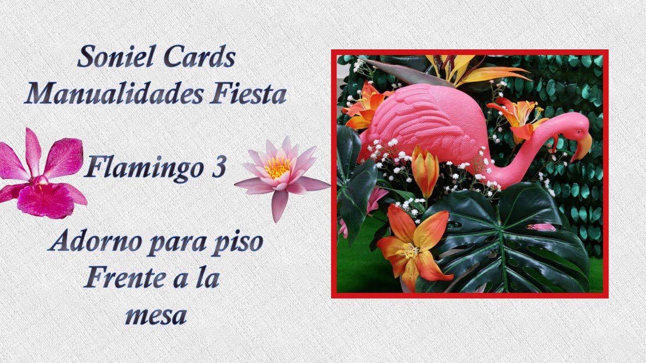 Flamingo3  Adorno para el piso frente a la mesa de  Brindis