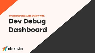 Developer Debug Dashboard
