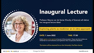 Inaugural Professorial Lecture of Prof Maryna van de Venter