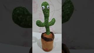 Mainan Boneka Kaktus Joget Lagu Rekam Suara Lampu LED