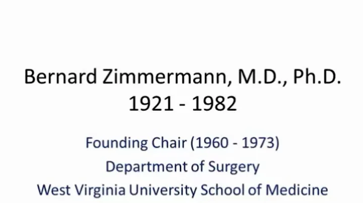 Bernard Zimmermann Visiting Lectureship