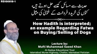 How Hadith is interpreted;  an example Regarding Fatwa on Buying/Selling of Dogs