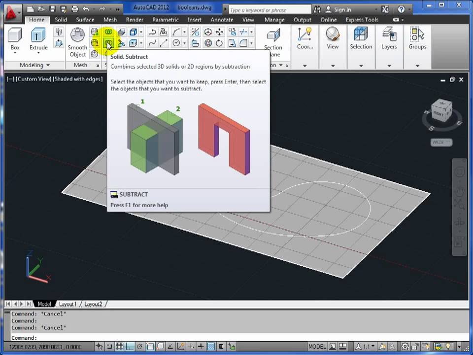AutoCAD 3D Basics Tutorial Part 2 Solids - YouTube