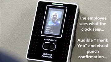 Compumatic CFR 20 20 Face Recognition Biometric Time Clock Zone