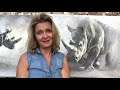 Karen Laurence-Rowe talks about her motivation & inspiration to paint last 2 northern white rhino