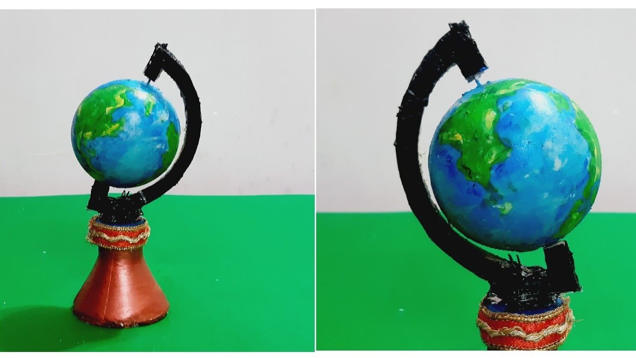 How to make a Globe using ball - DIY / Earth model making 