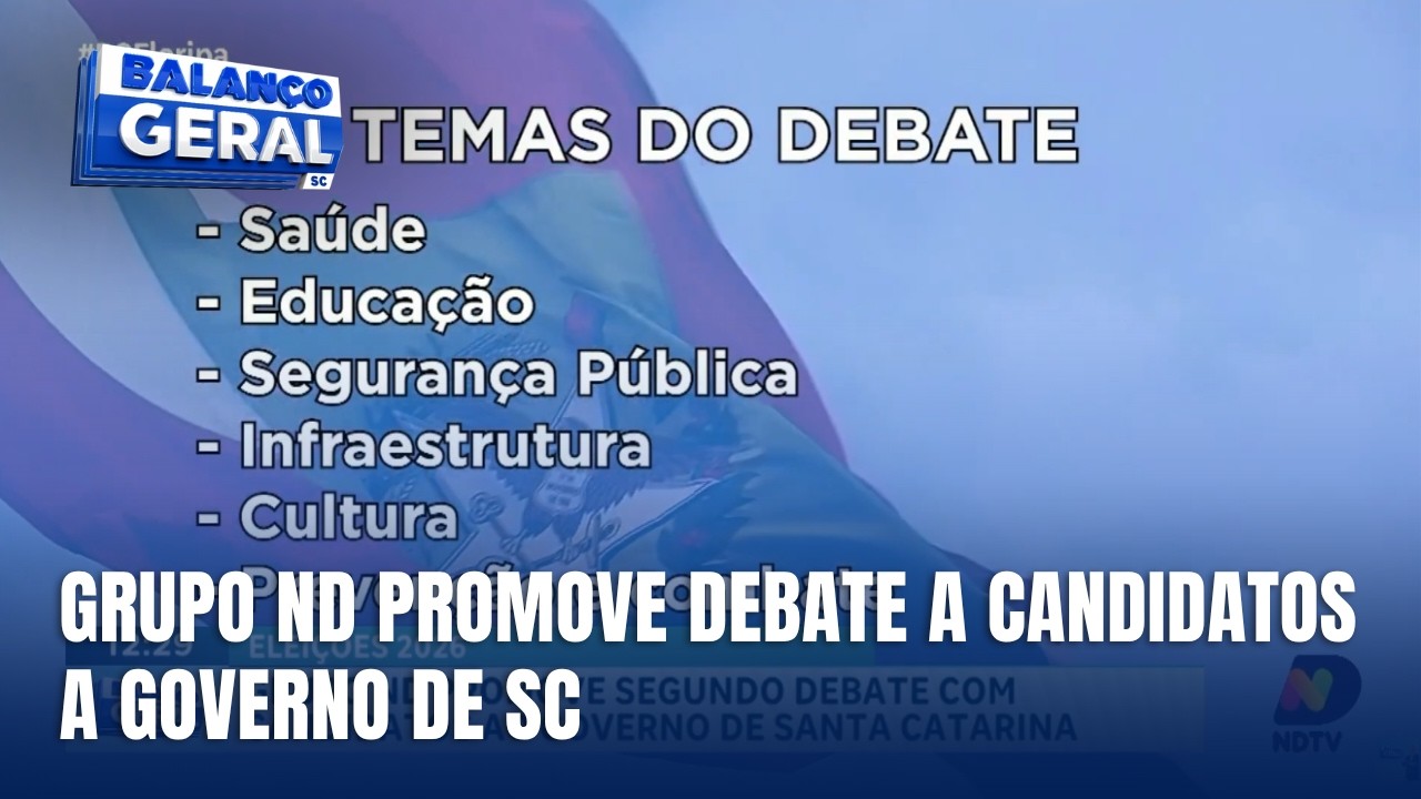 Grupo ND promove segundo debate com candidatos ao Governo de SC neste sábado